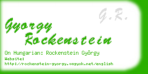 gyorgy rockenstein business card